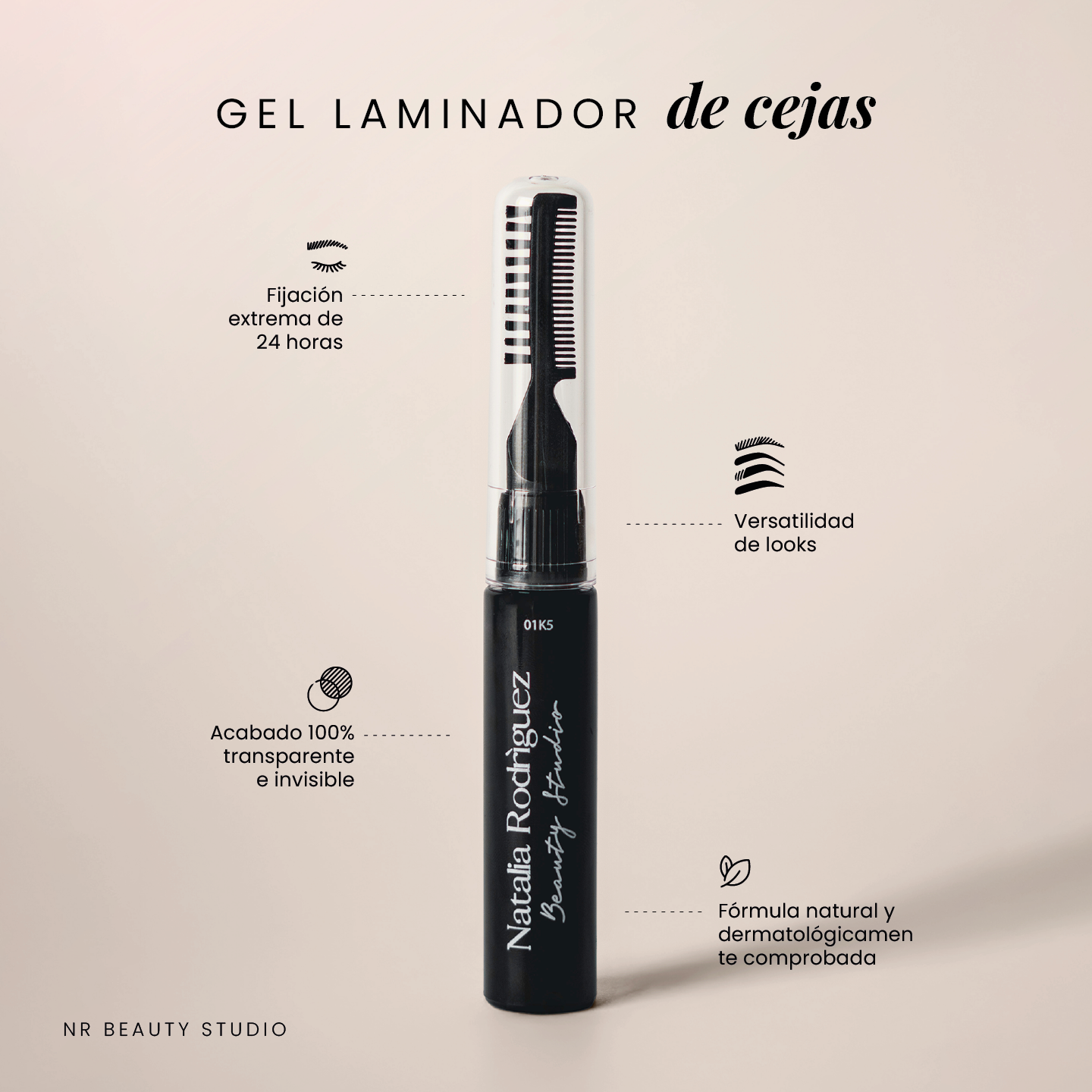 PACK DEFINICIÓN- Set de Lápiz de Cejas y Gel Fijador NR.