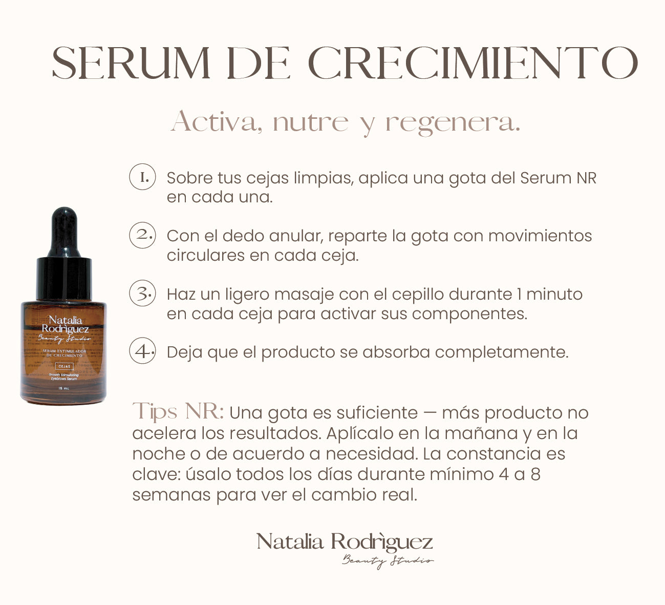 Sérum Estimulante de Cejas NR 15ml
